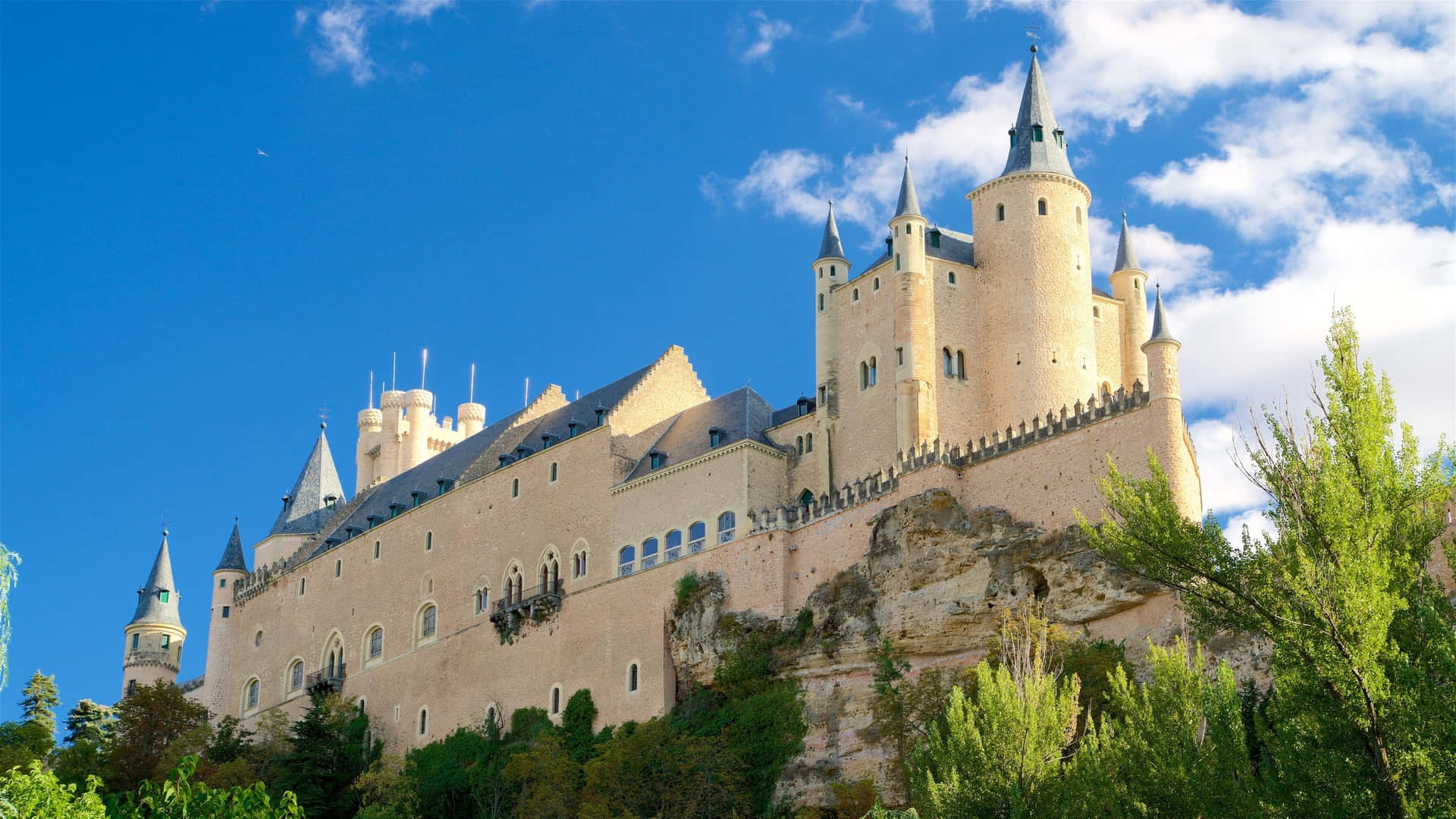 Segovia Castle During Daytime Background