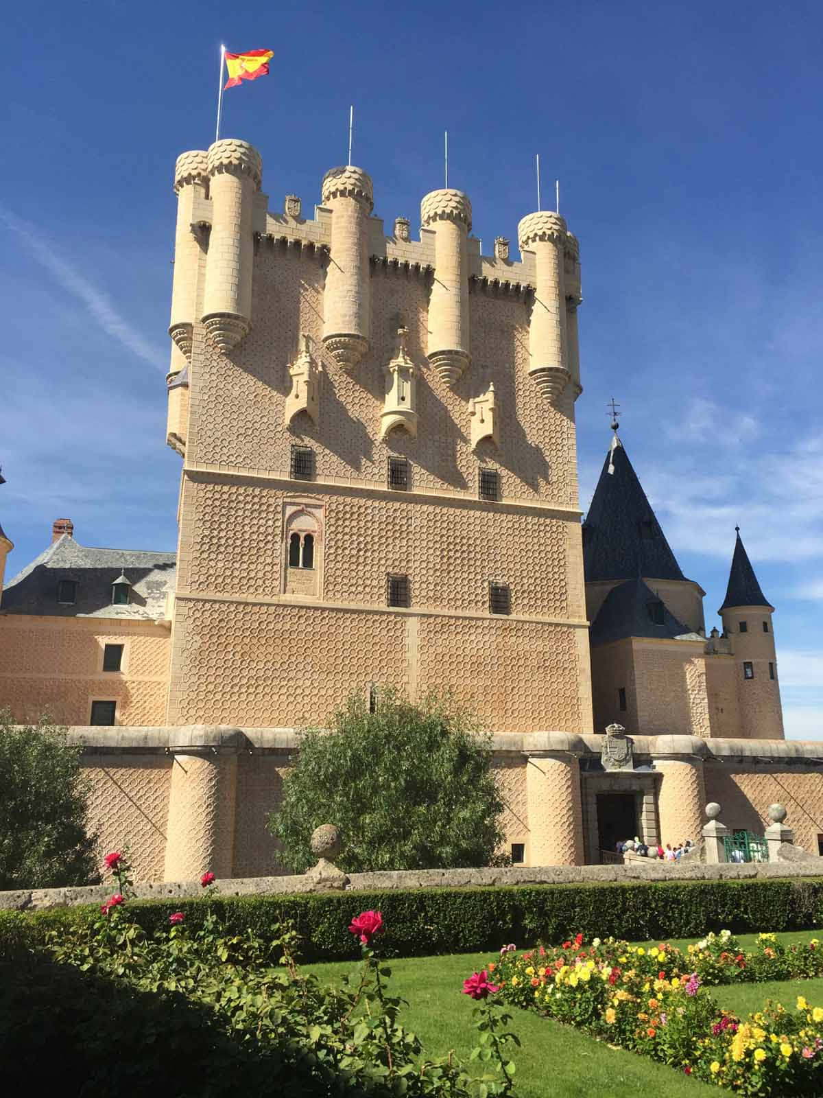 Segovia Castle Front Garden Background