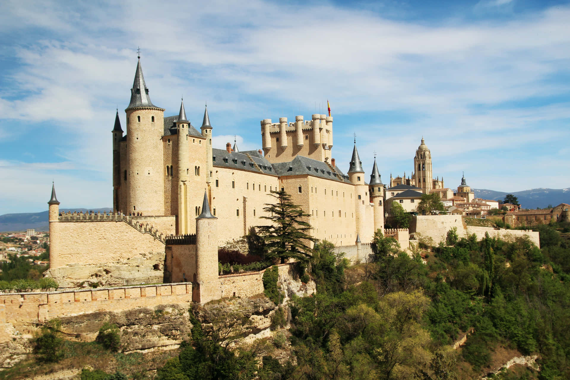 Segovia Castle In Spain Background