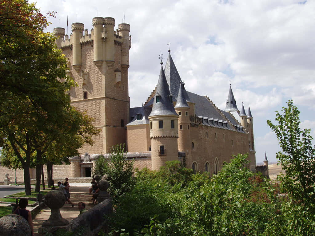 Segovia Castle Side Towers Background