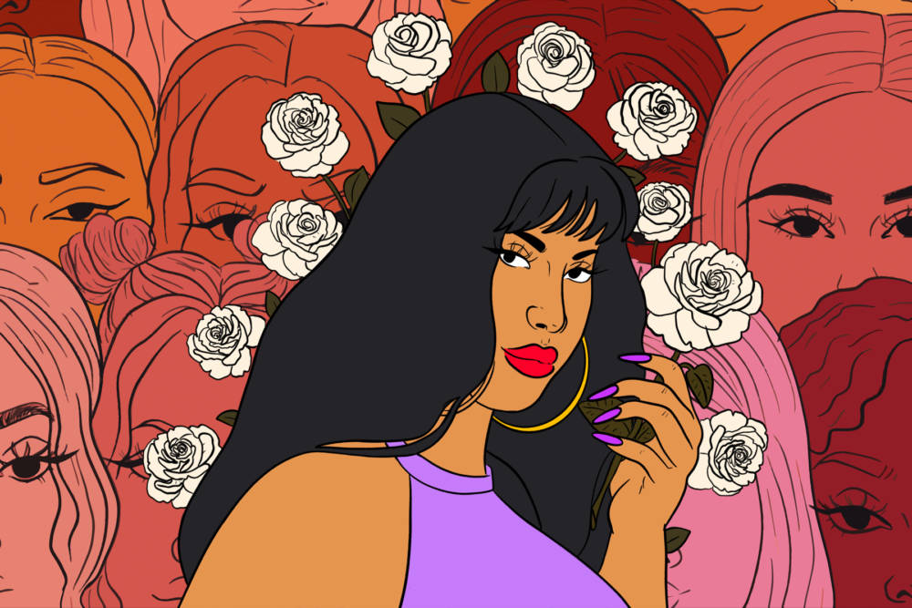 Selena Quintanilla Digital Art Background