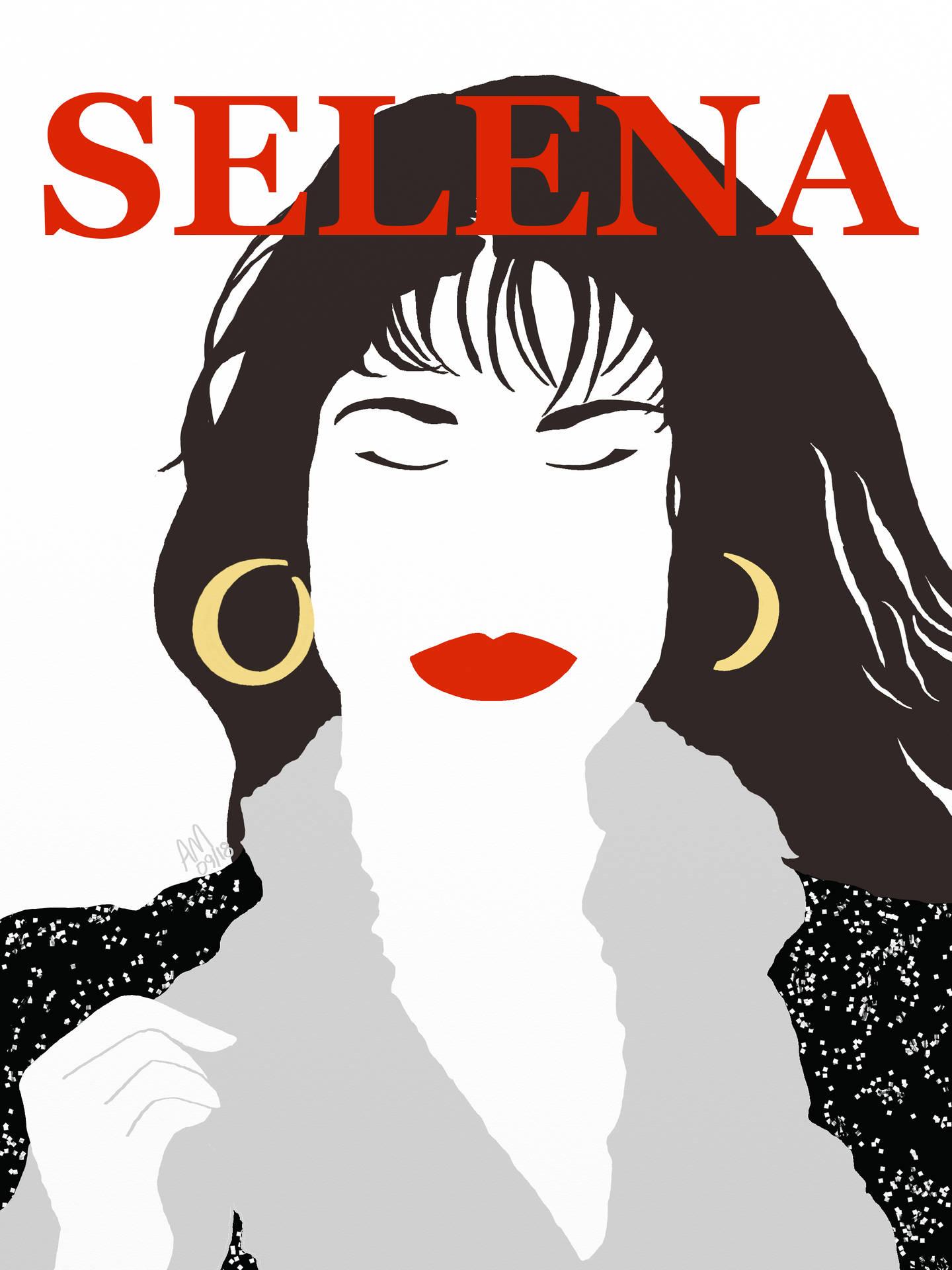 Selena Quintanilla Vector Art Background