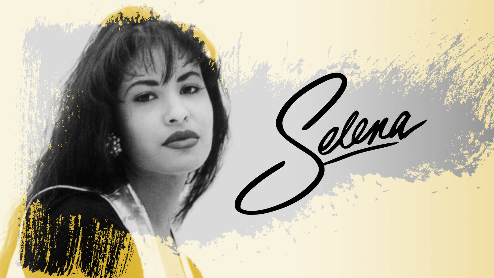Selena Quintanilla Yellow Border