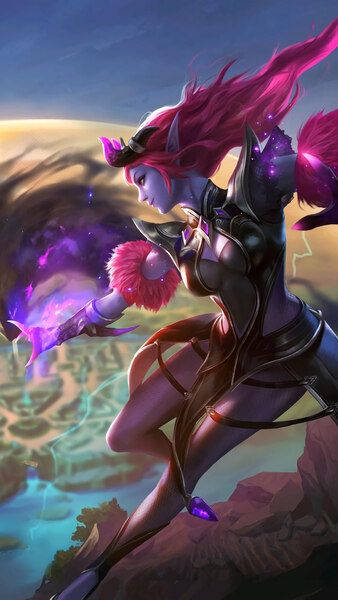 Selena, The Abyssal Witch In Action - Mobile Legends Background