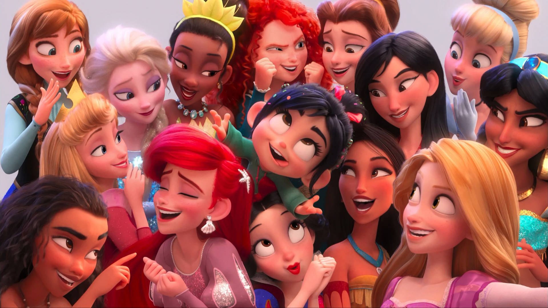 Selfie With Disney Princesses Background