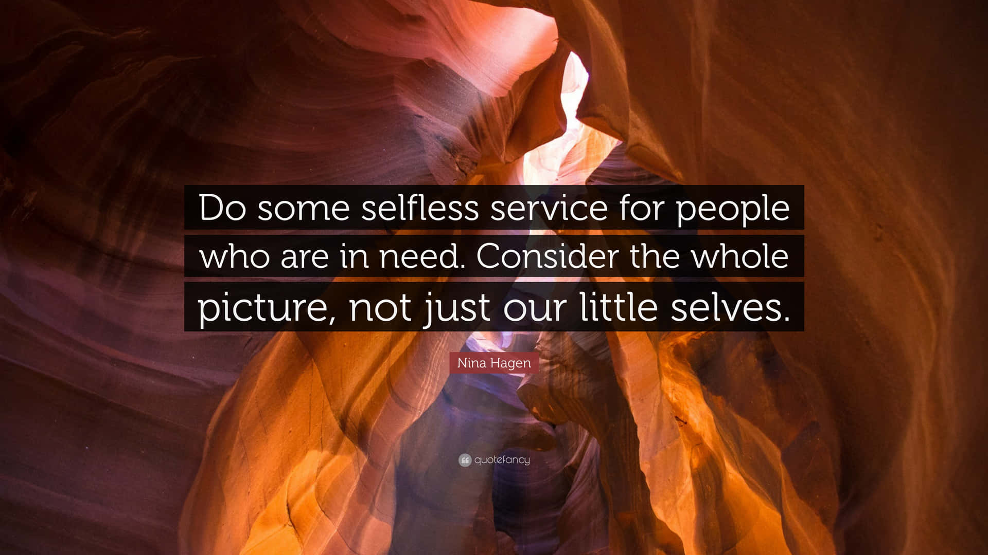 Selfless Service Quote Background