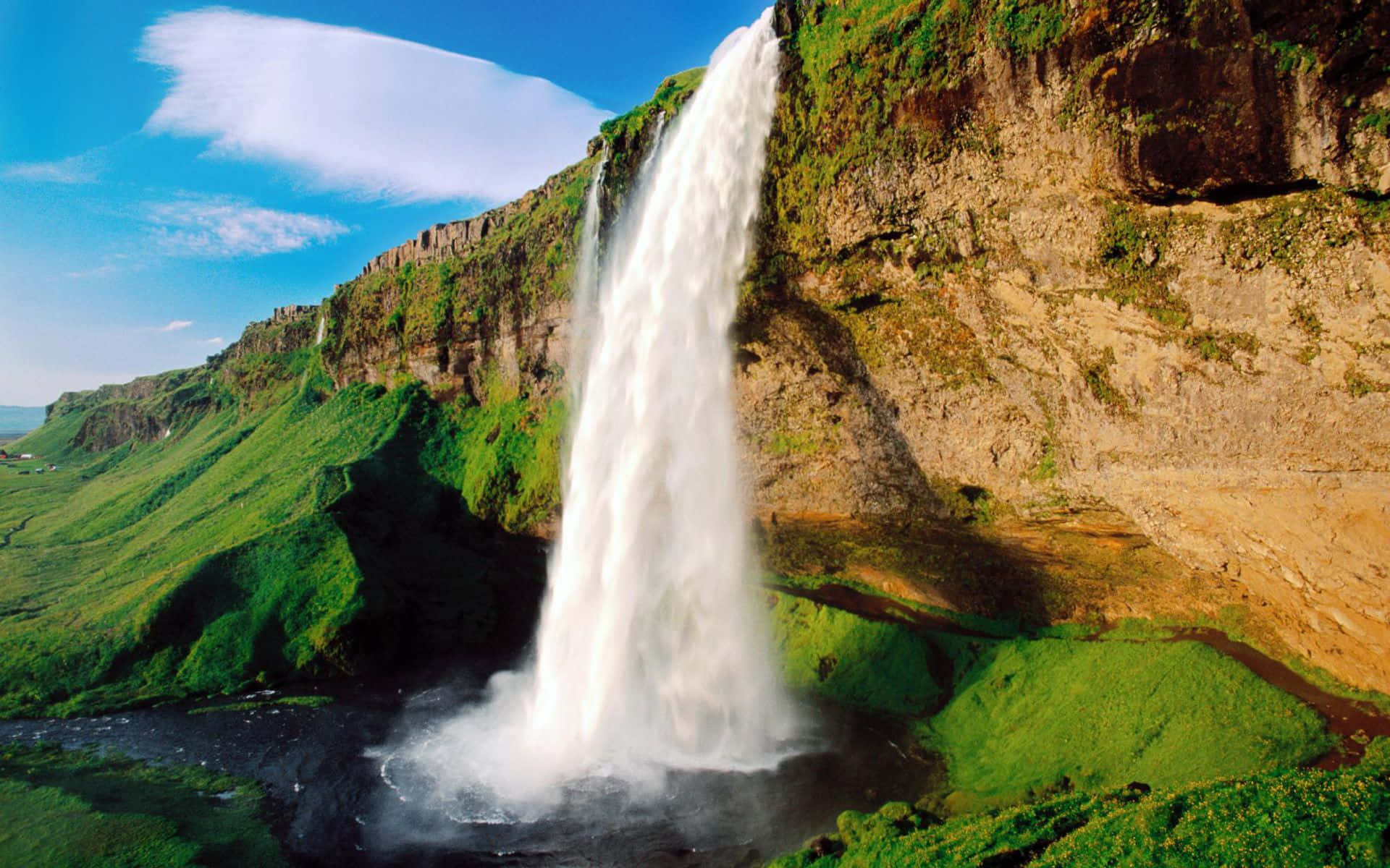 Seljalandsfoss South Coast Iceland Waterfall Desktop
