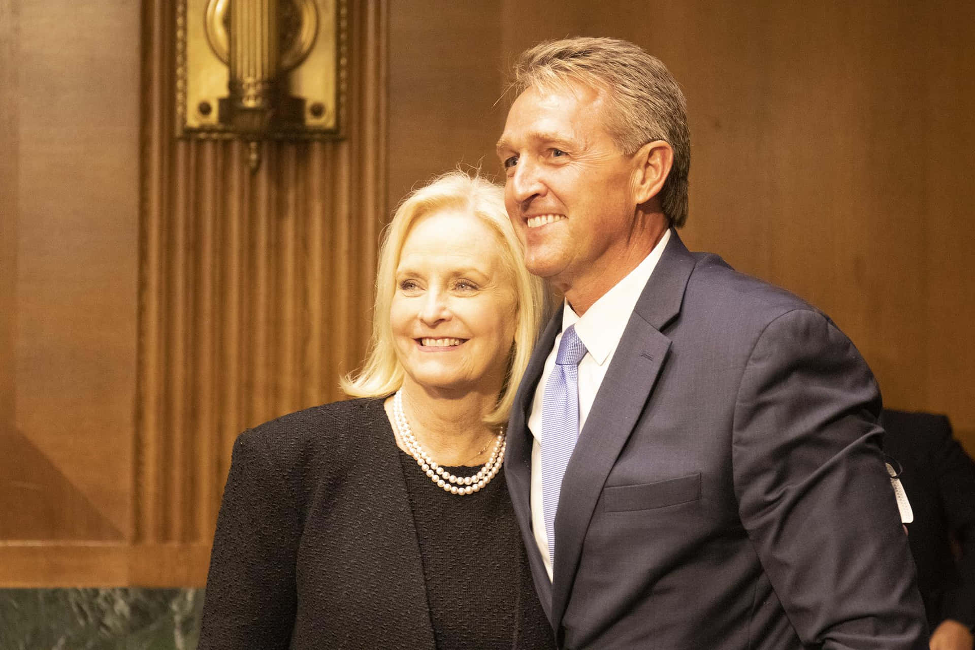 Senator Jeff Flake With Cindy Mccain