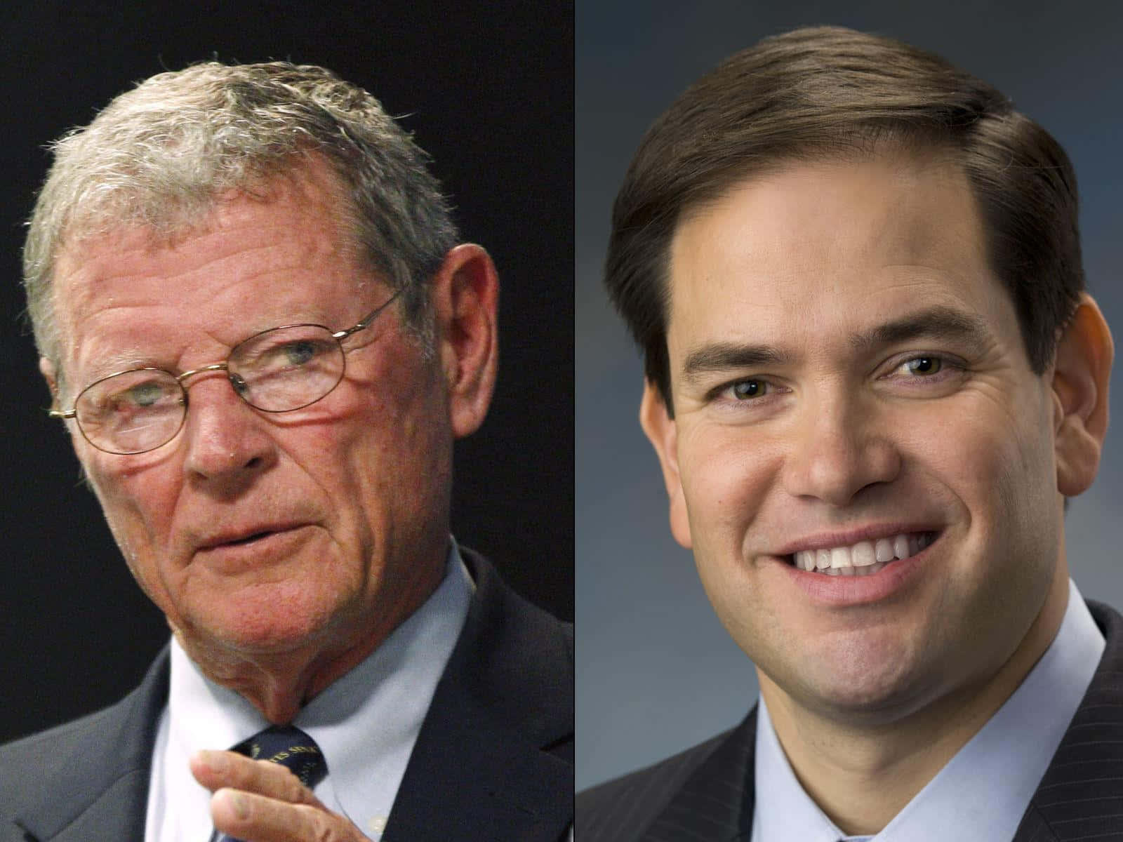 Senator Jim Inhofe And Marco Rubio In A Candid Moment Background