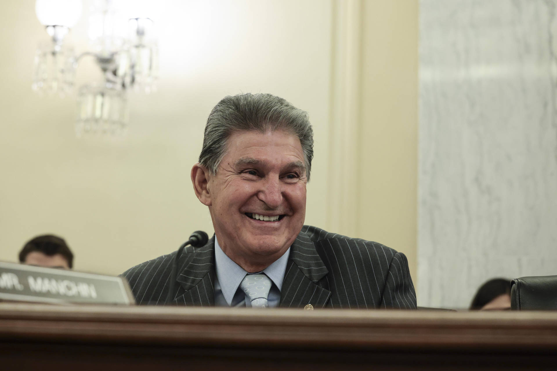 Senator Joe Manchin's Big Smile Background