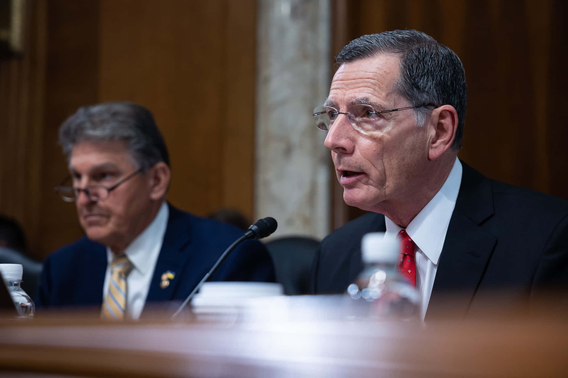 Senator John Barrasso Delivering A Speech In The Senate Background