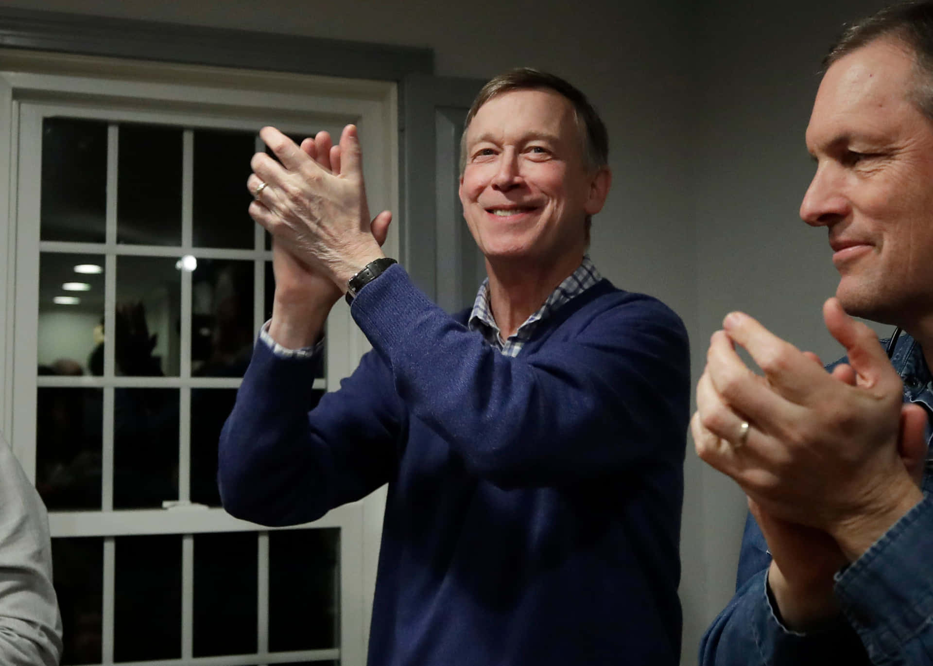 Senator John Hickenlooper Applauding Background