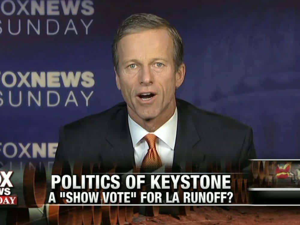Senator John Thune Addressing Keystone Policy Issues Background