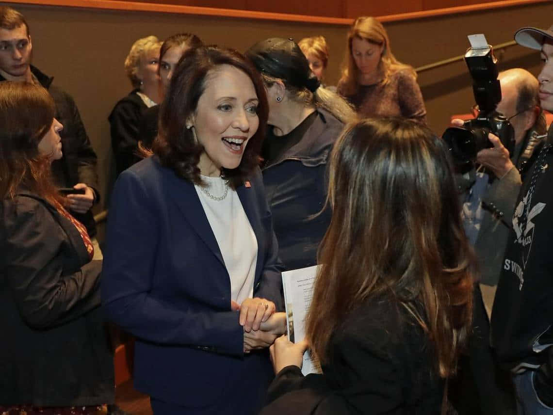 Senator Maria Cantwell Smiling Background