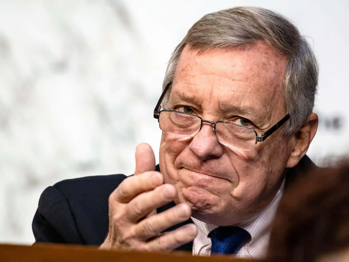 Senator Richard Durbin Speaking At An Event Background