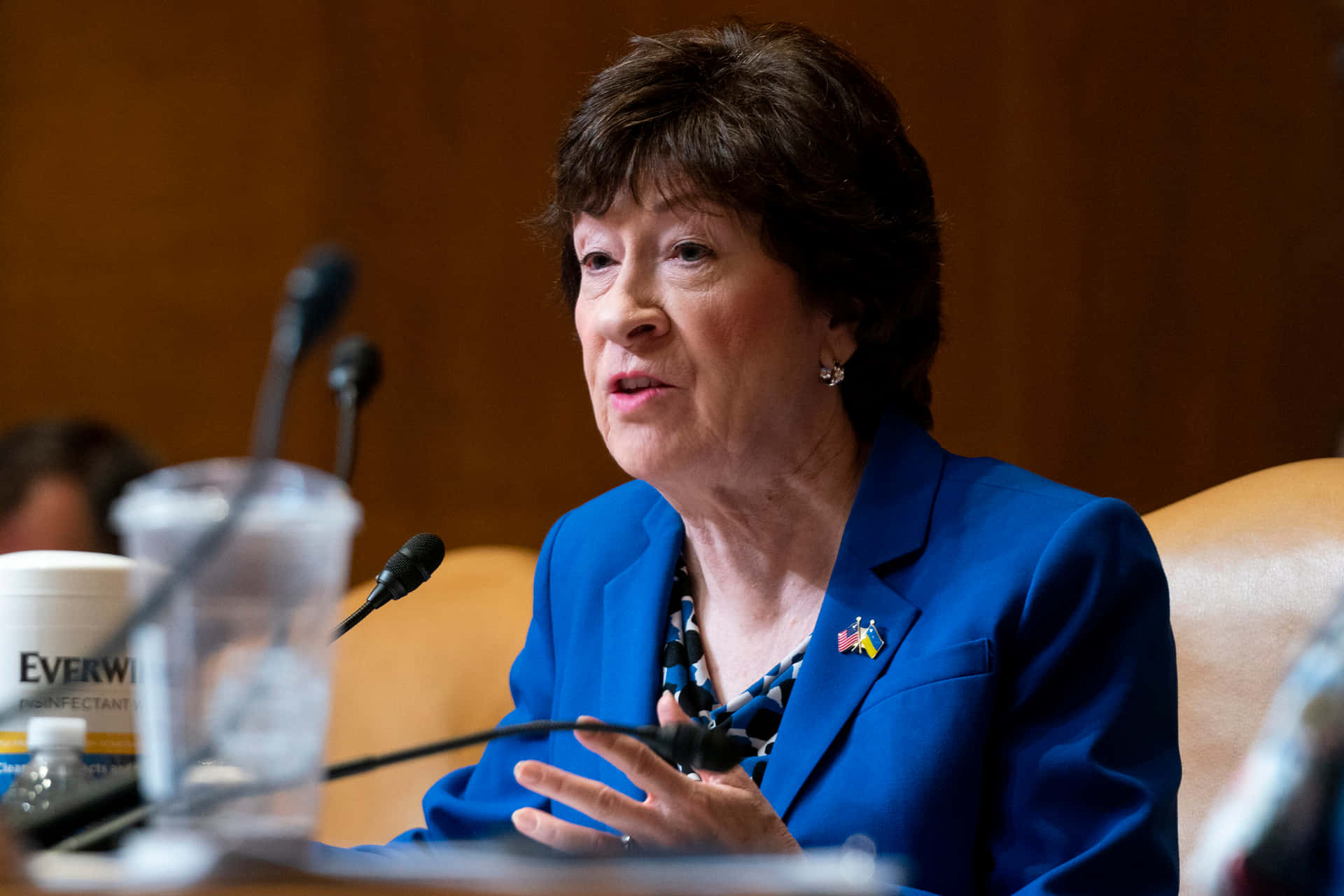 Senator Susan Collins In Blue Suit