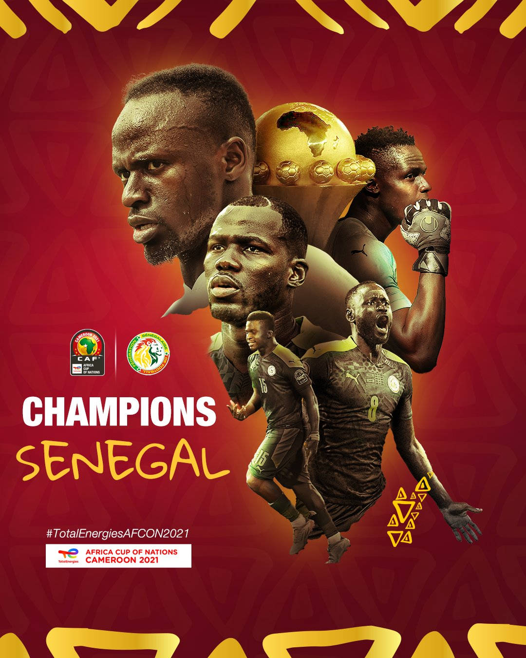 Senegal National Football Team Africa Champions Background