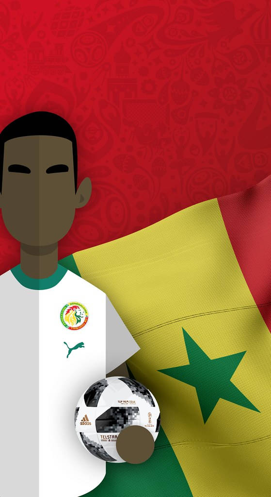 Senegal National Football Team Country Flag Background