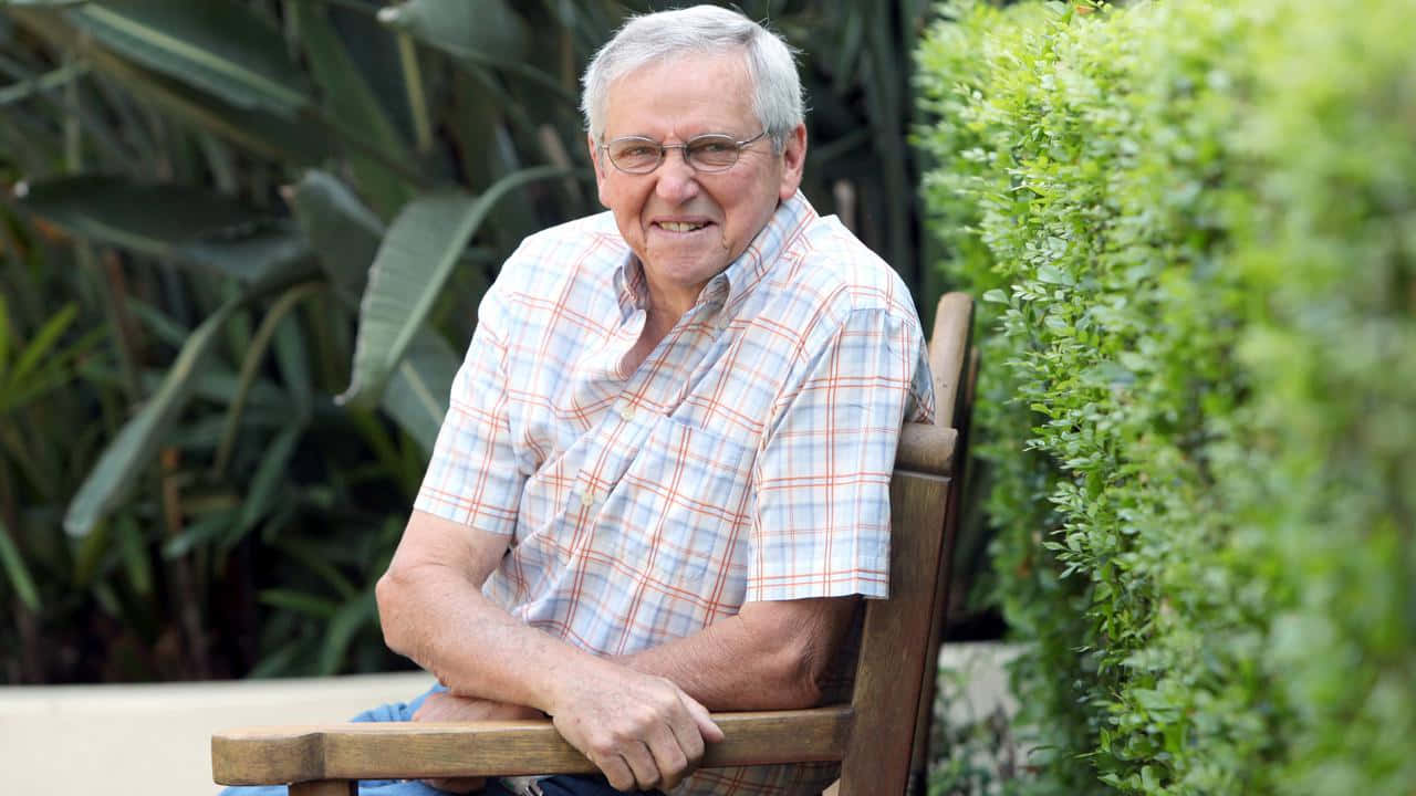 Senior Man Smiling Outdoors