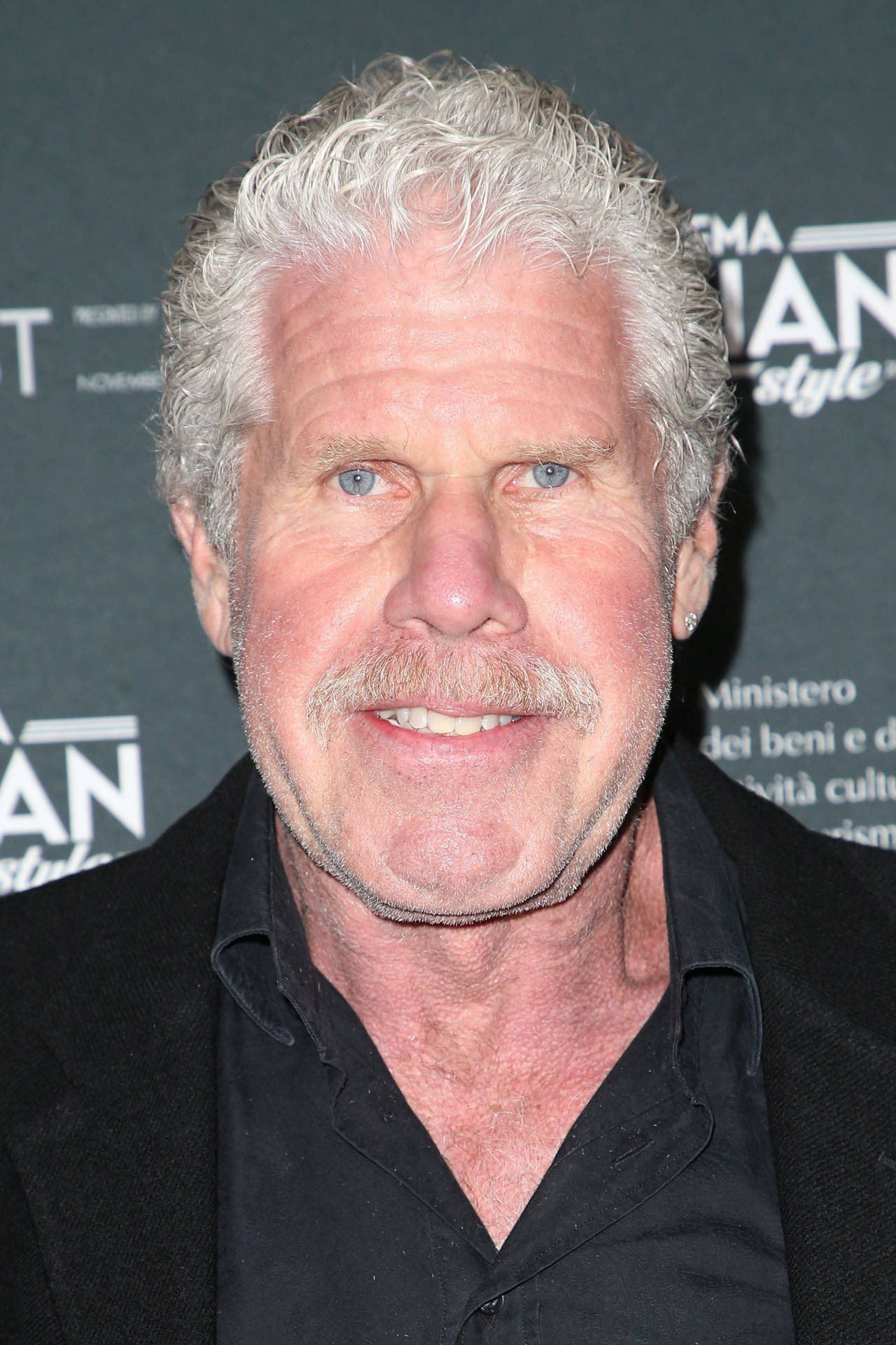 Senior Ron Perlman In Black