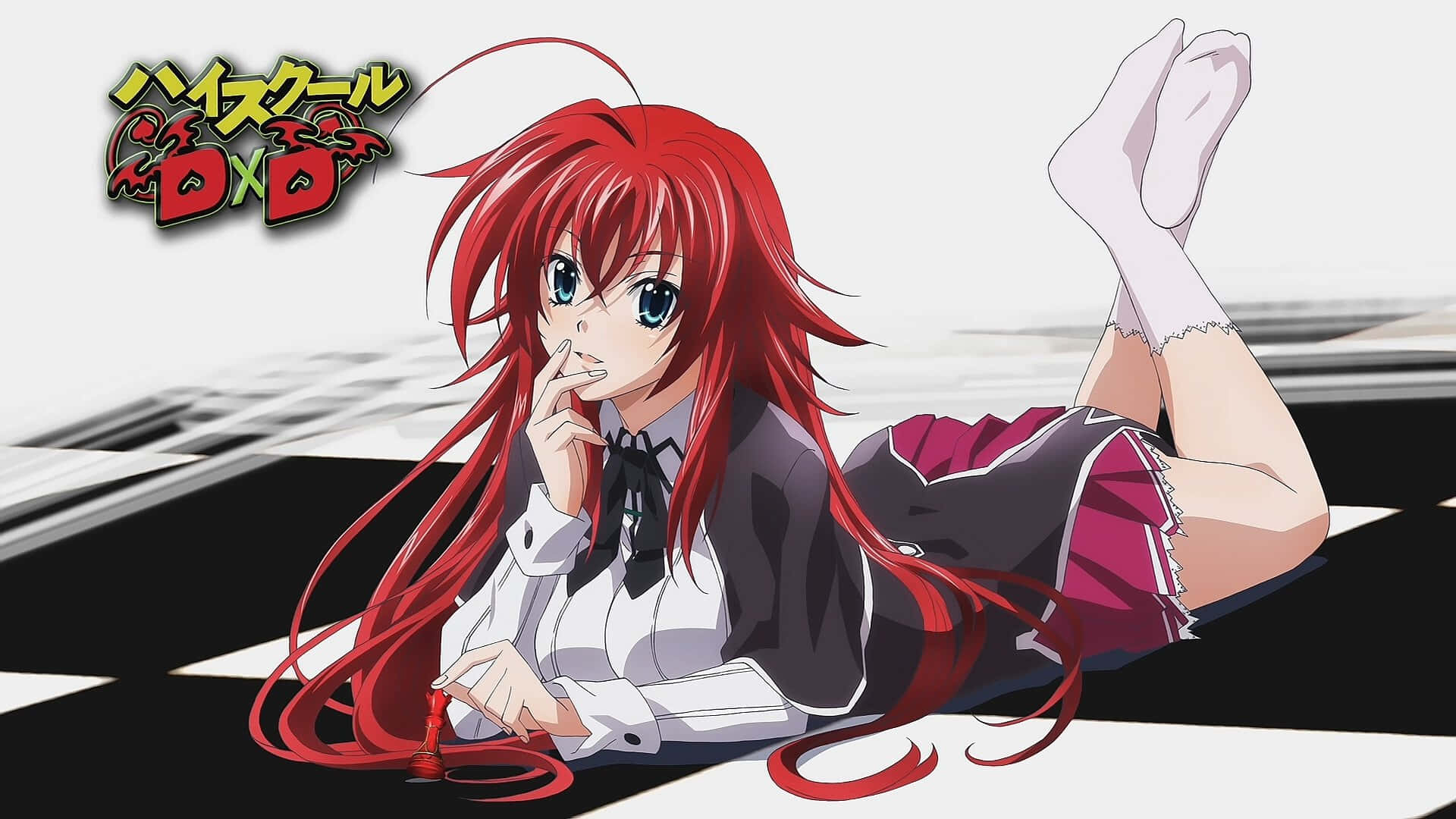 Sensational Rias Gremory Striking An Alluring Pose Background