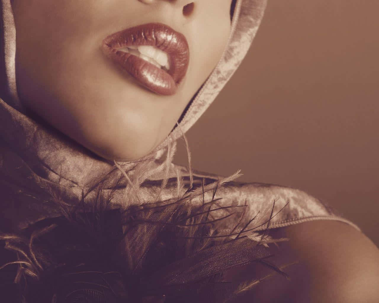 Sensual Woman's Lips Background