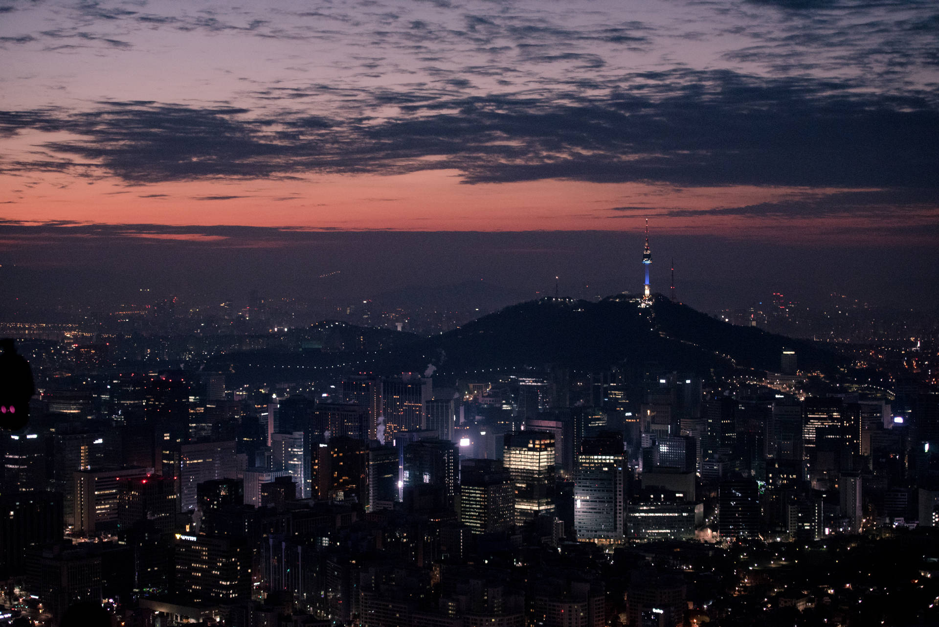 Seoul Dark Night Background