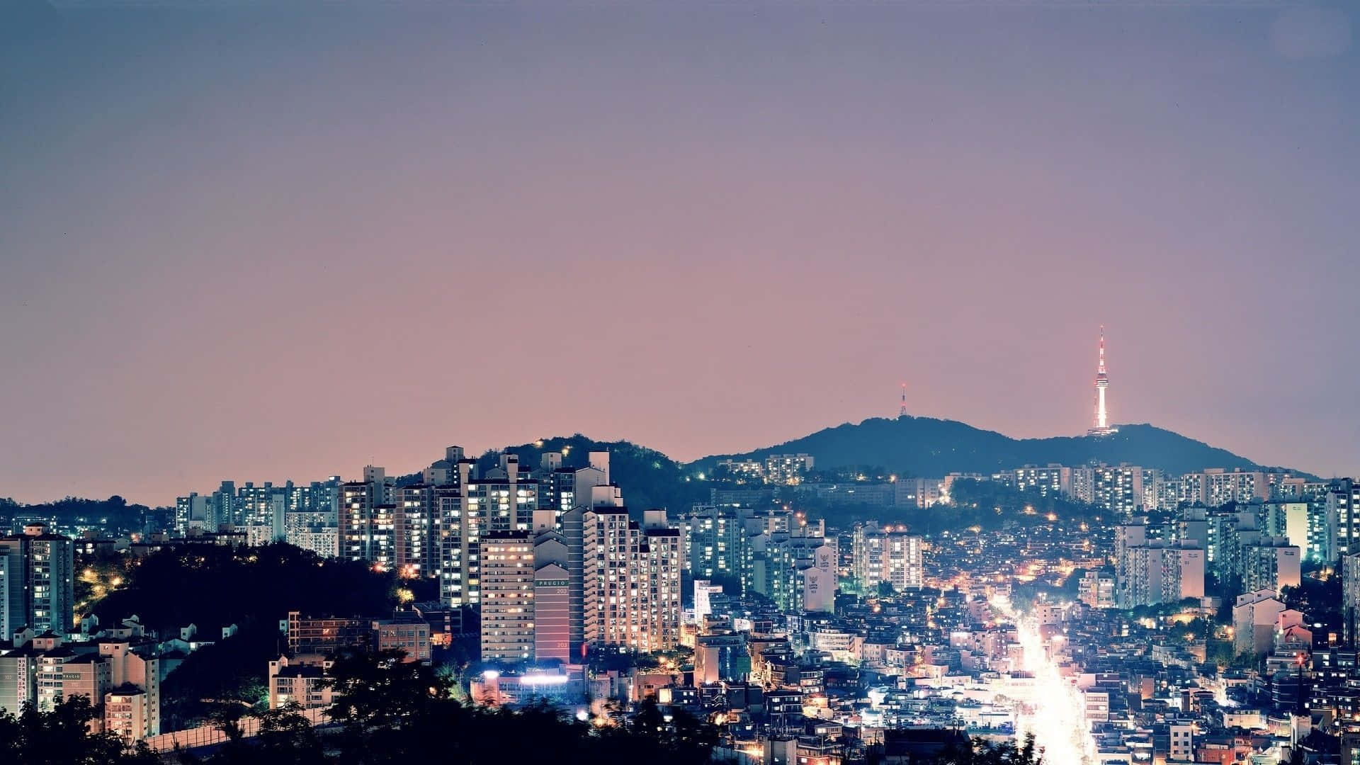 Seoul Korean Aesthetic Computer Background