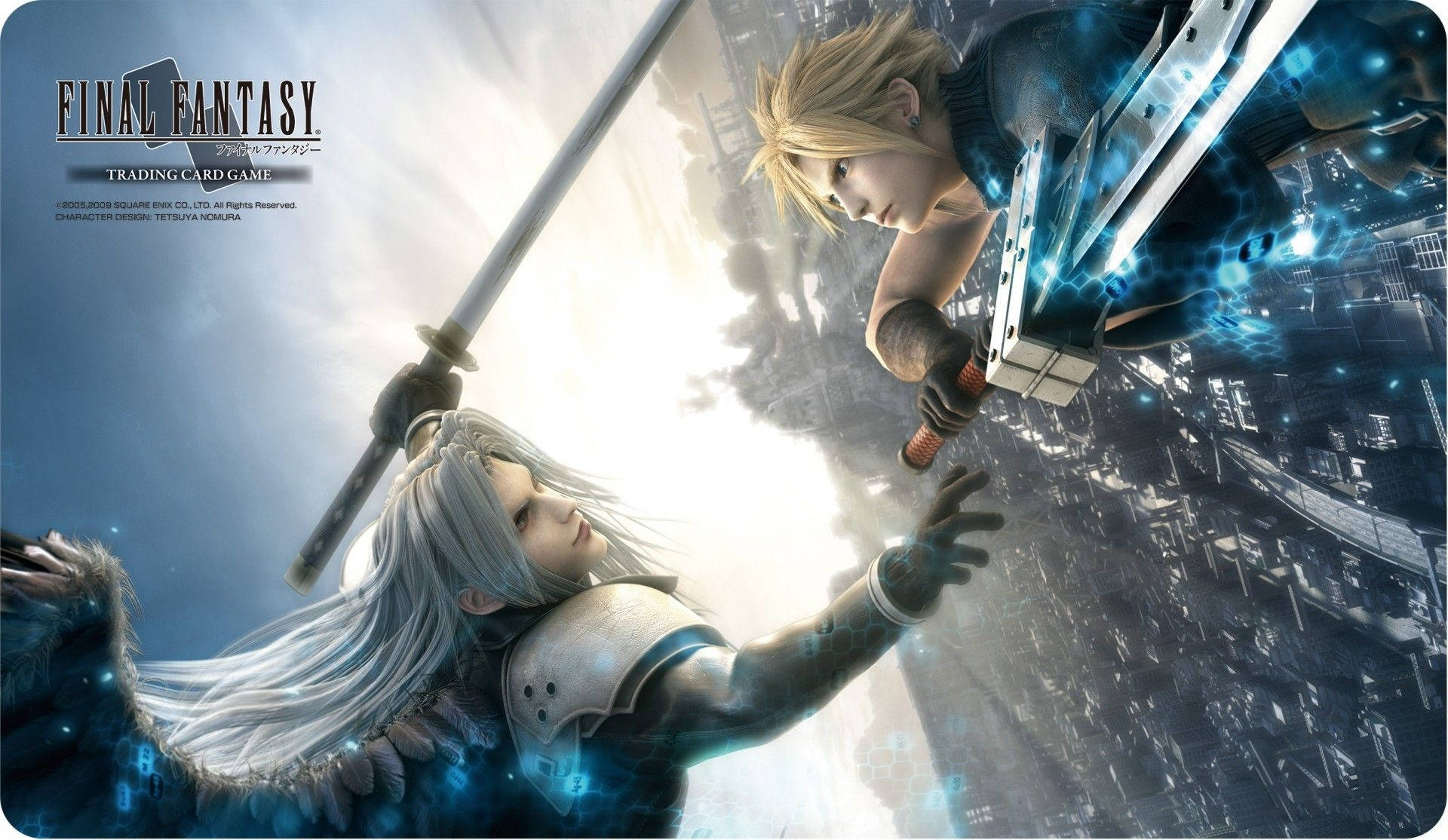Sephiroth Against Cloud Strife Background