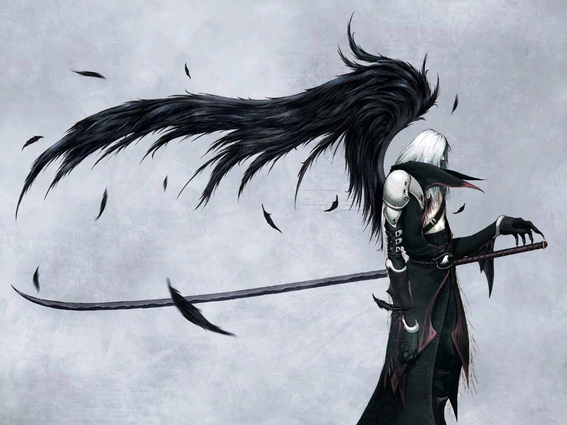 Sephiroth All Black Sword And Wings