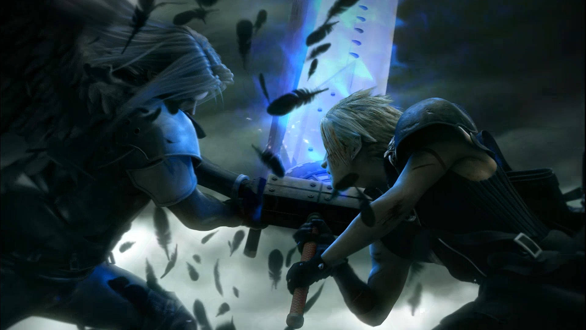 Sephiroth Blue Purple Light Sword Background
