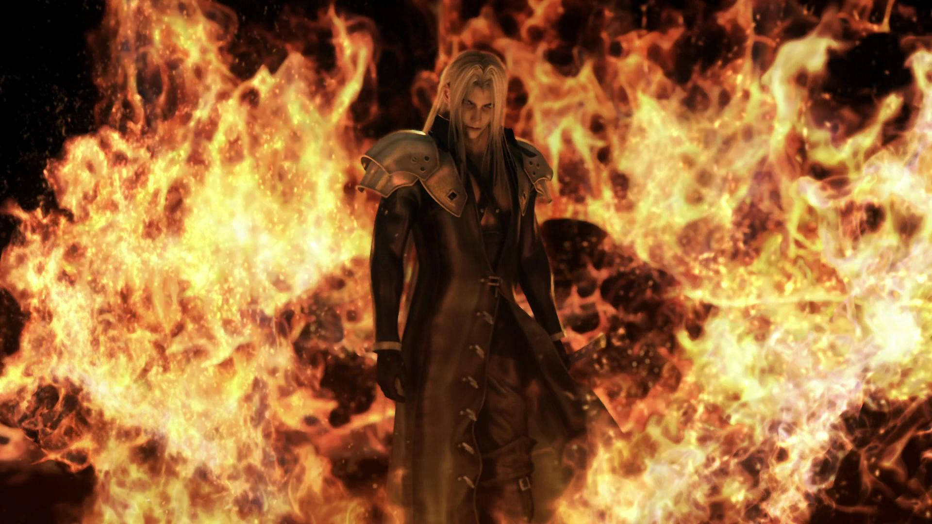 Sephiroth In Blazing Fire Background