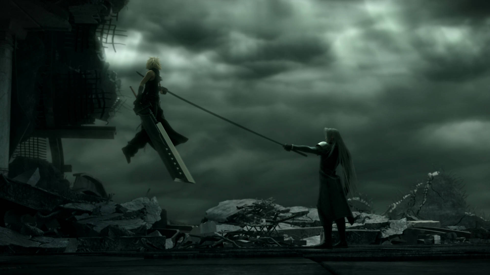 Sephiroth Pierced Sword Background
