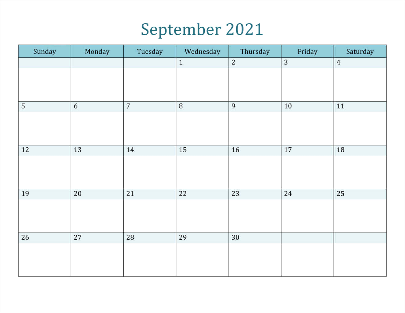 September 2021 Calendar With Holidays Background