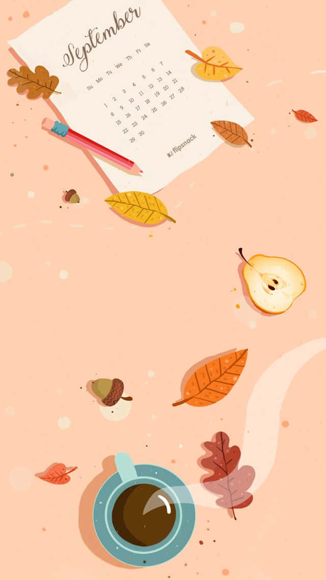 September Autumn Theme Illustration Background