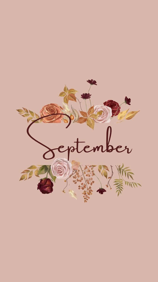 September Floral Design Wallpaper Background