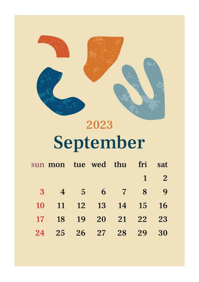 September2023 Calendar Abstract Design Background