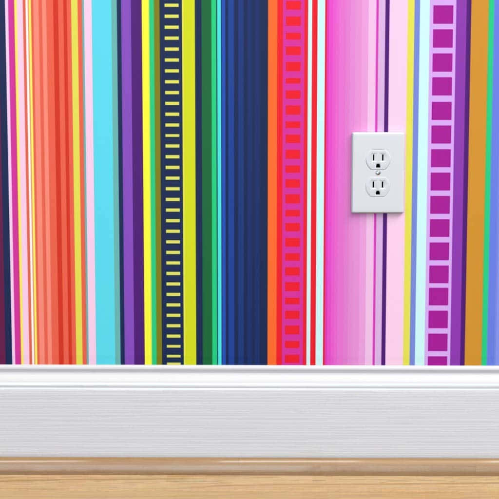 Serape Wall With Electric Socket Background