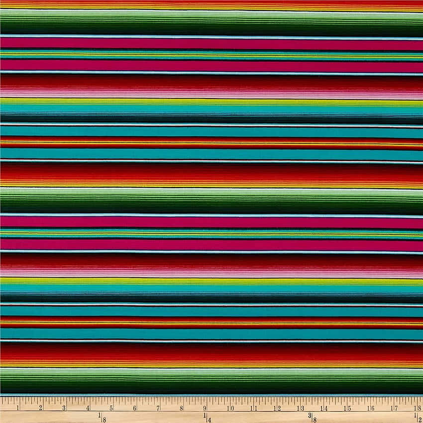 Serape With A Measuring Tape Background