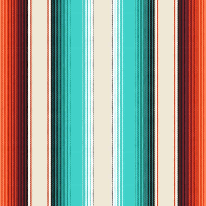 Serape With Cyan Stripes Background