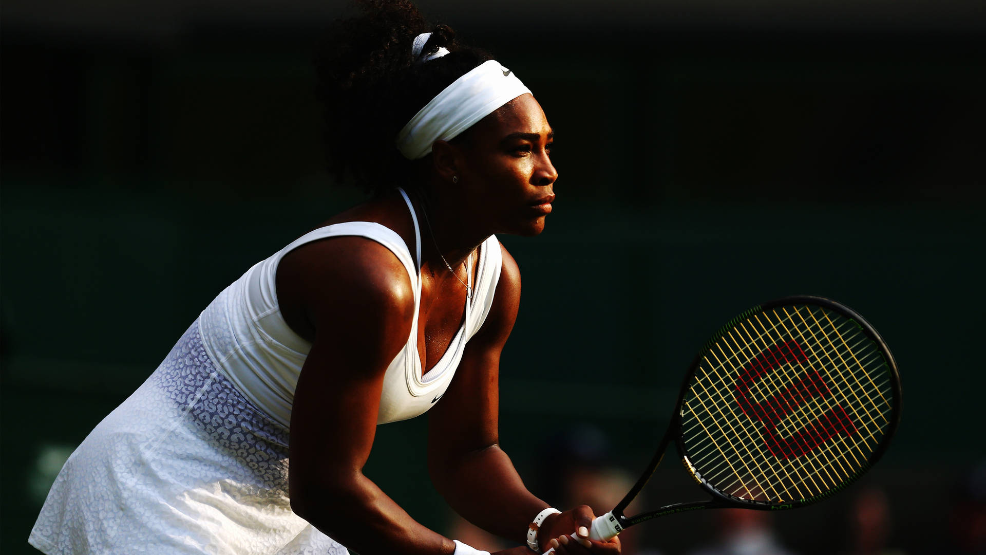 Serena Williams Defense Position Background