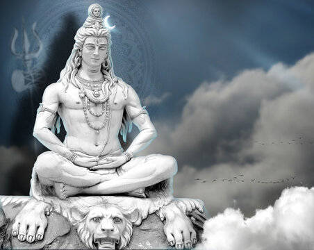 Serene 3d Representation Of Lord Shiva - The Bholenath Meditating.