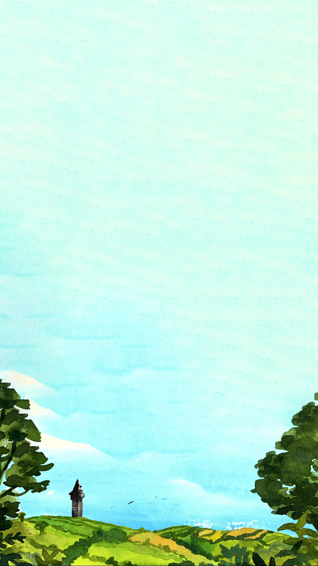 Serene And Bright Anime Sky Background
