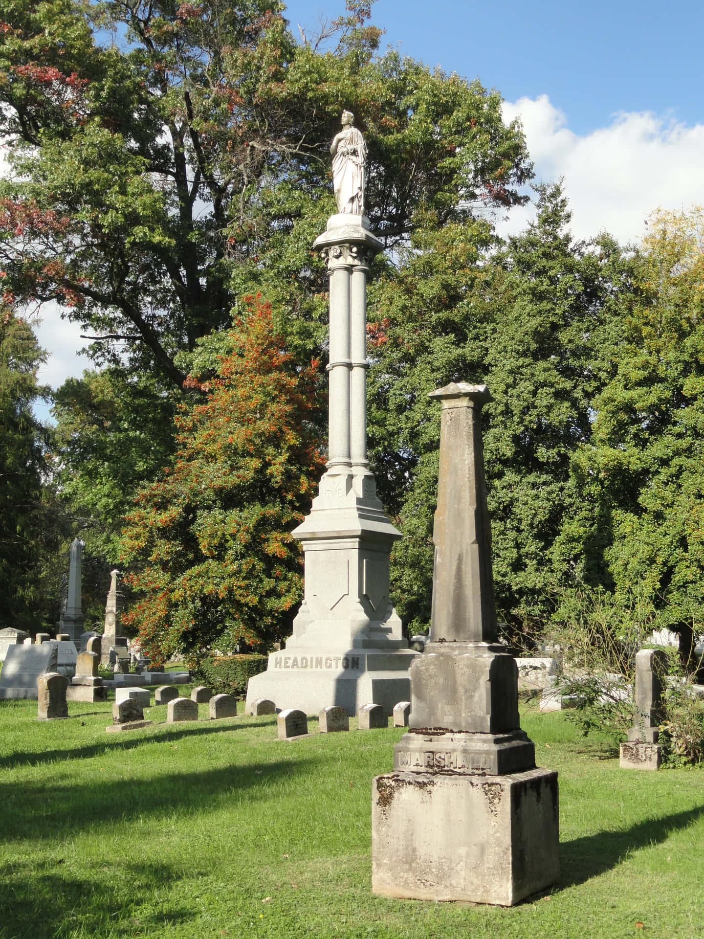 Serene Autumn Morning At Lexington Cemetery, Kentucky