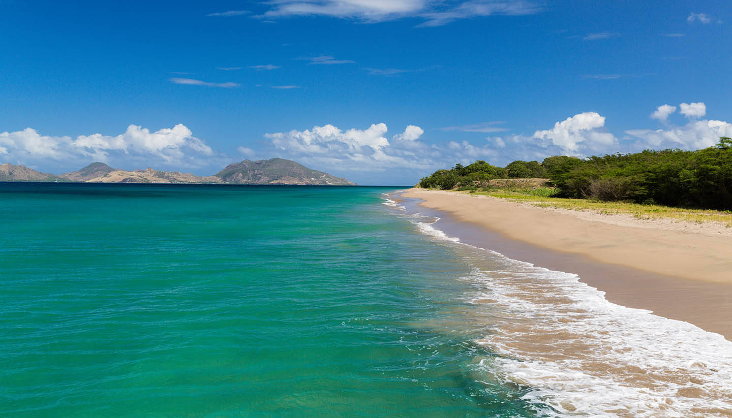 Serene Beach In St Kitts And Nevis Background