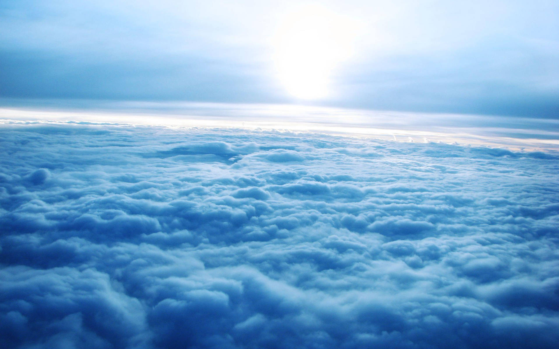 Serene Blue Aesthetic Cloudscape Background