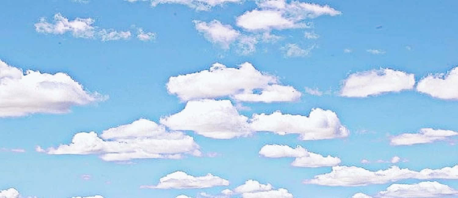 Serene Blue Sky Clouds Background