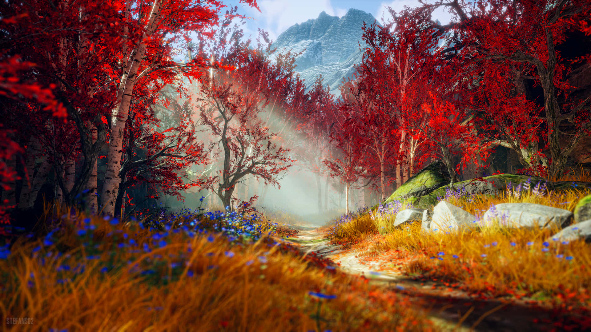 Serene Forest In God Of War Background