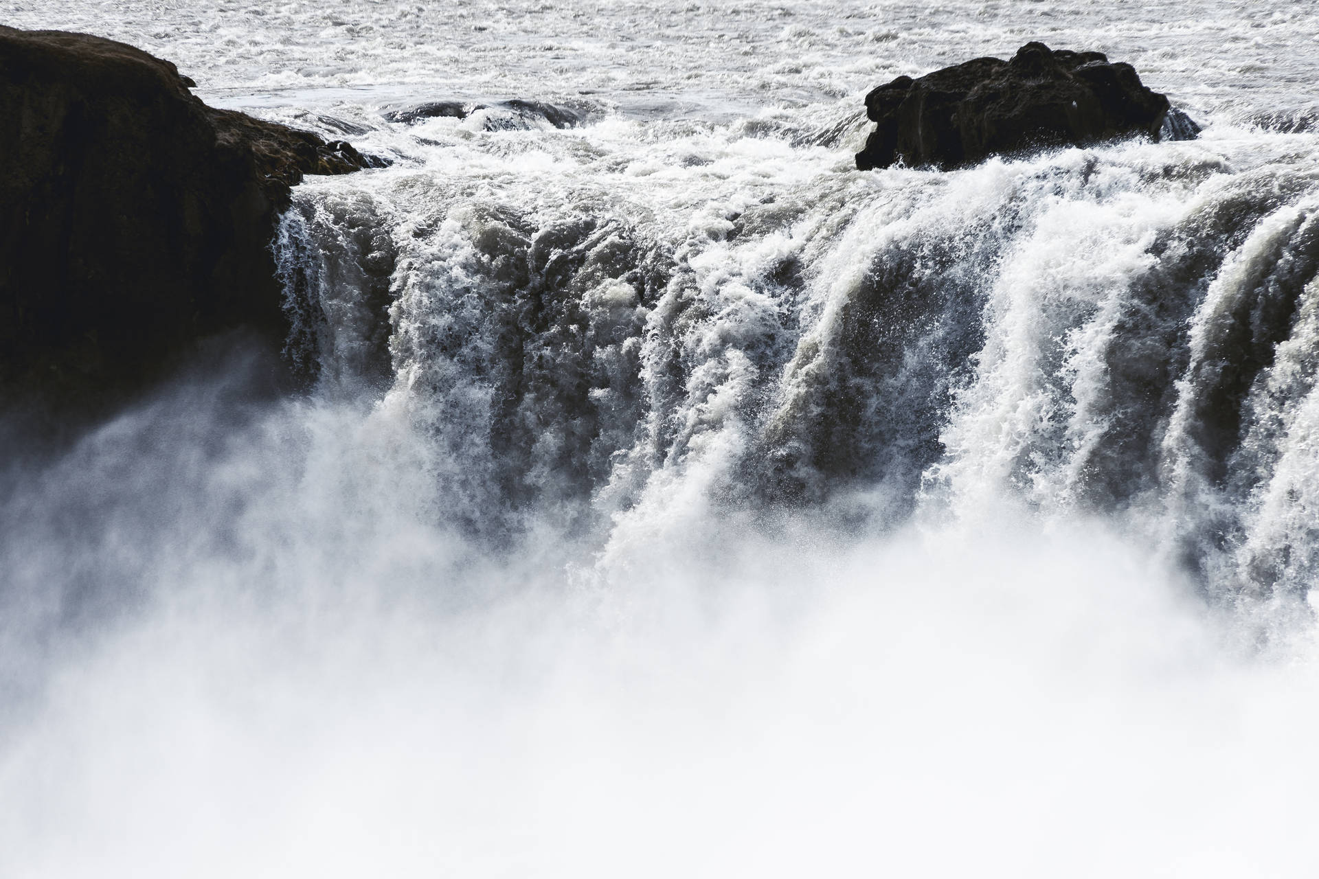 Serene Grey Landscape Photography Background