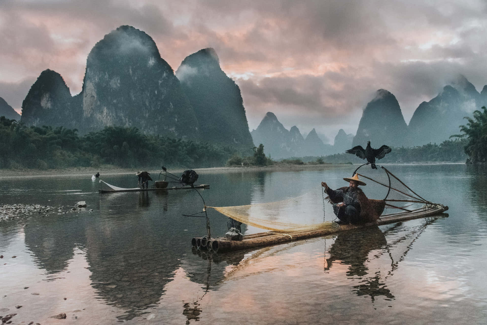 Serene Morning At Lijiang Background